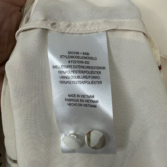 NWT SACHIN + BABI Bevvy Dress in Eggshell Venetia Petals Floral Chiffon Mini 14 - Picture 11 of 14